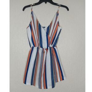 Rumor Boutique Multicolored Striped Romper Size 6